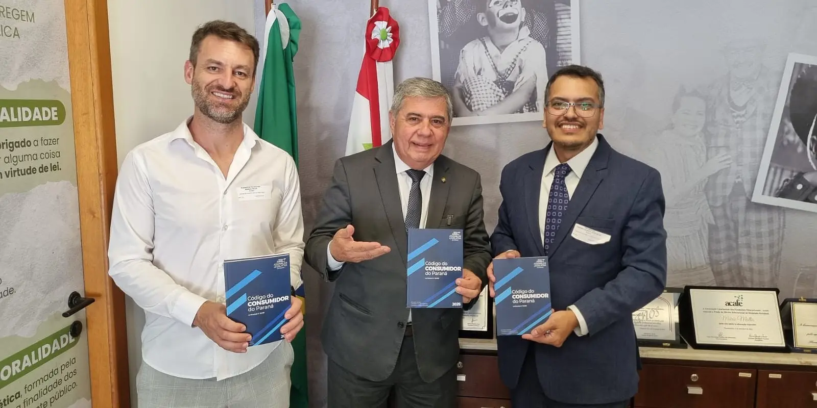 Visita ao deputado Mário Motta na ALESC para tratar de cooperação interestadual na defesa dos consumidores